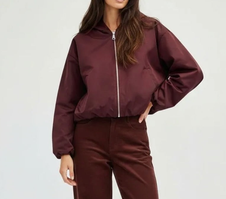Bomber leggero con cappuccio-disponibile in 3 colori
