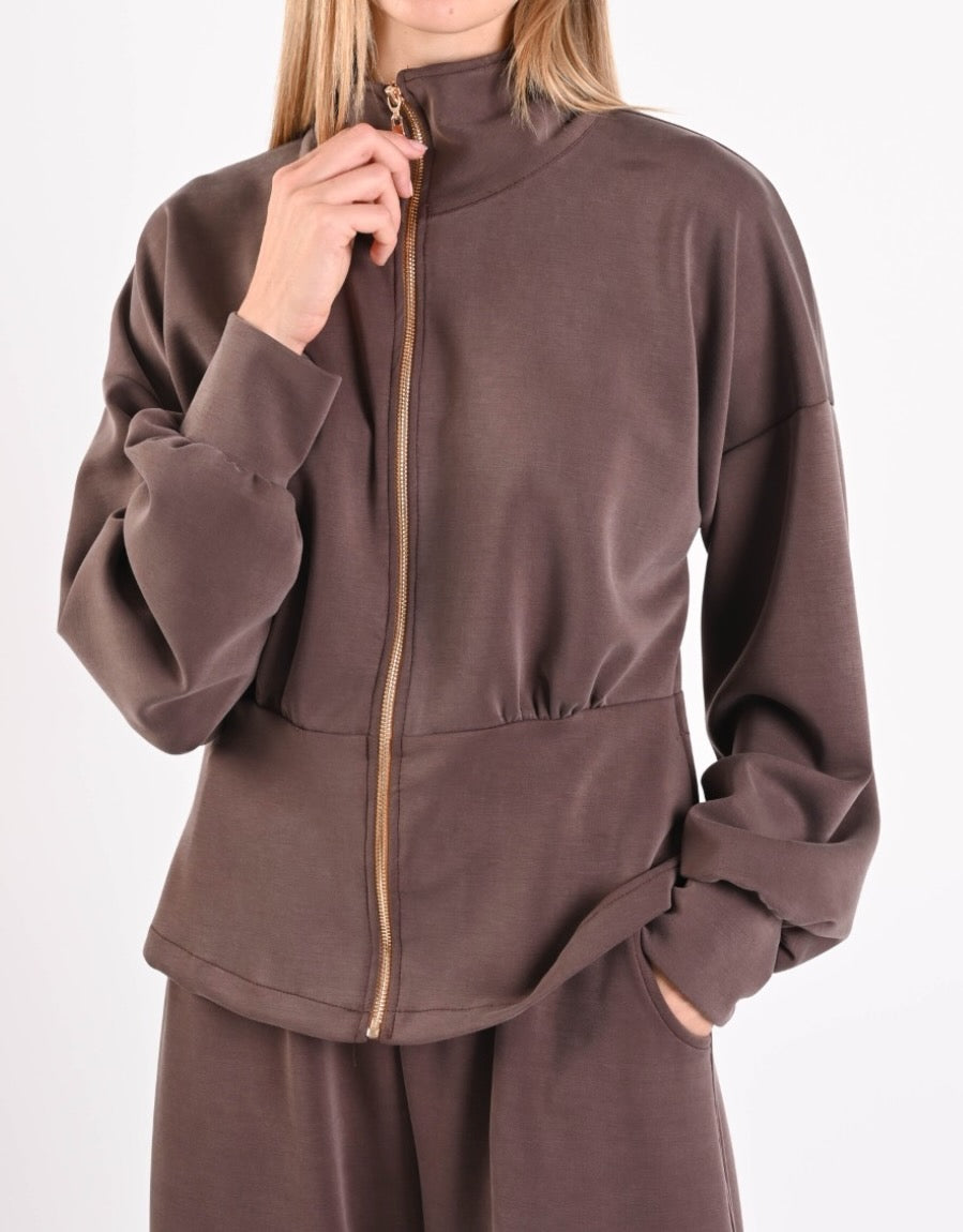 Giacca con zip effetto tuta