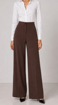 Pantalone palazzo in lyocell a vita alta