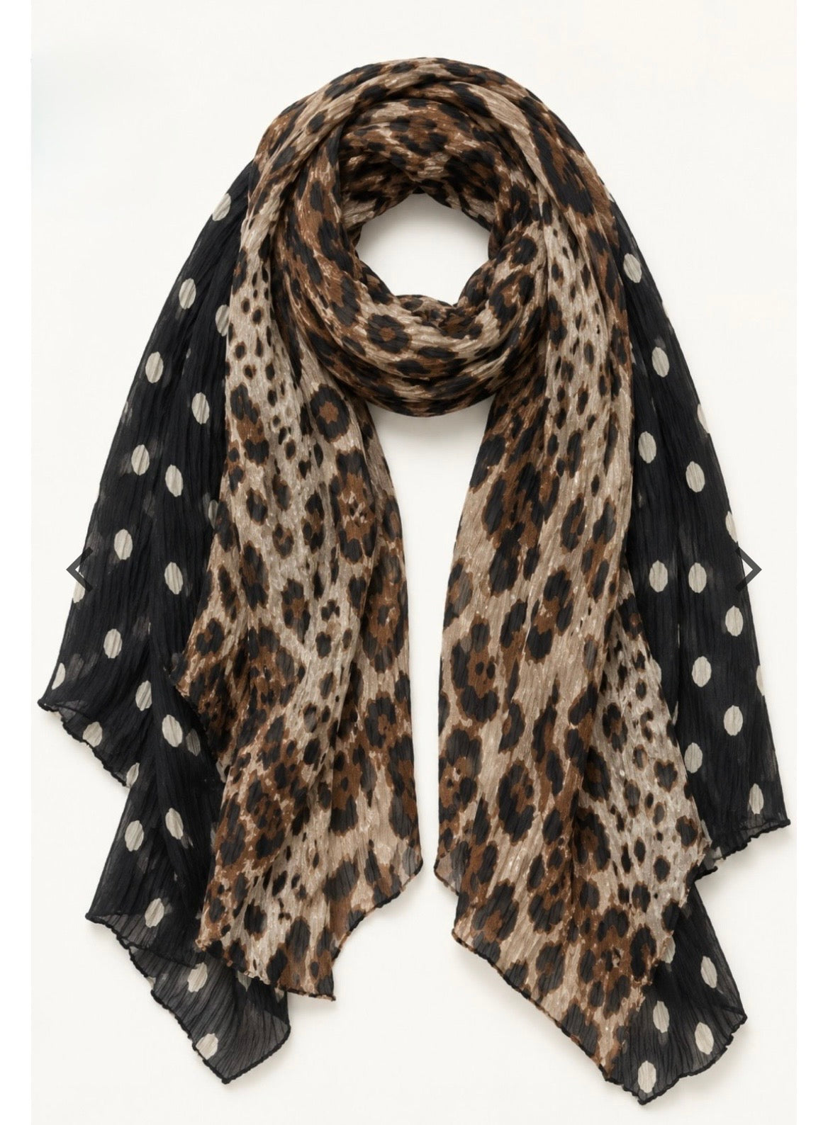 Foulard animalier con pois