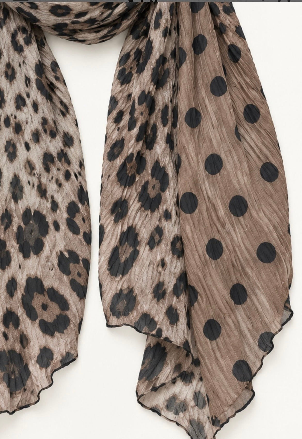 Foulard animalier con pois