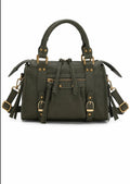 Borsa bauletto con dettagli dorati